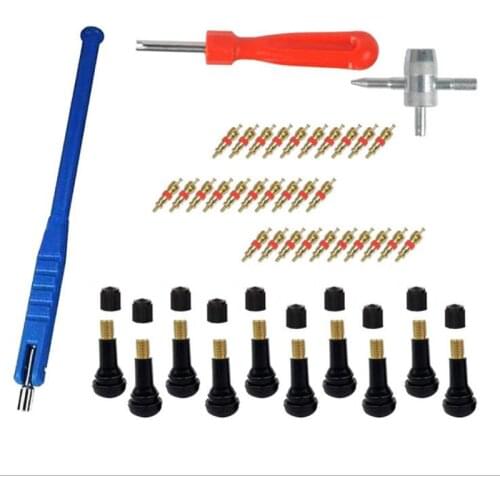 Tire valve changer built-in valve puller truck kit replacement plastic + metal car bicycle repair tool kit accessories