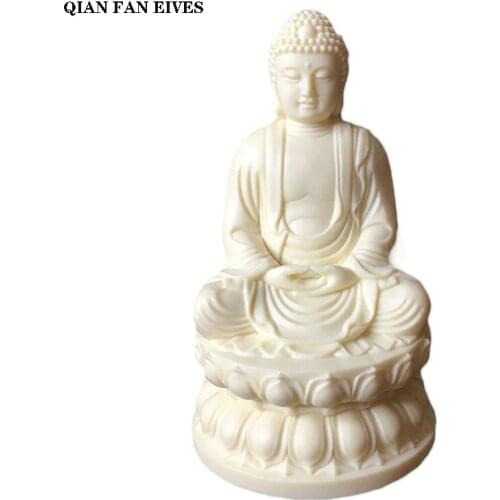 White Tathagata Buddha Buddha statue，Exquisitely carved Buddha statue，Modern art sculpture，High-end home decoration，Gift statue