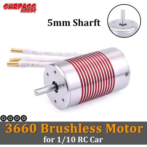 Surpass Hobby Platinum Waterproof 3660 Brushless Motor 5mm Shaft 4300KV 3800KV 3300KV All Metal for 1/10 RC Car Truck Wltoys HSP