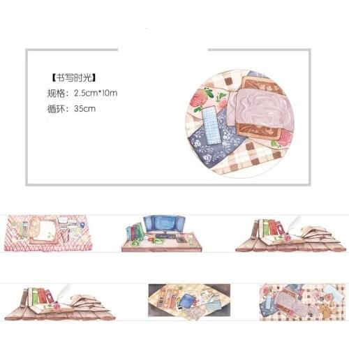Vintage Writing Time Washi Tapes Bullet Journal Masking Tape Adhesive Tape DIY Scrapbooking Washi Stickers