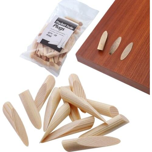 Solid Wood Pocket-Hole Plugs 9.5mm Pine Hole Plug for Wood Drill Woodworking Furniture Jointing Accessories