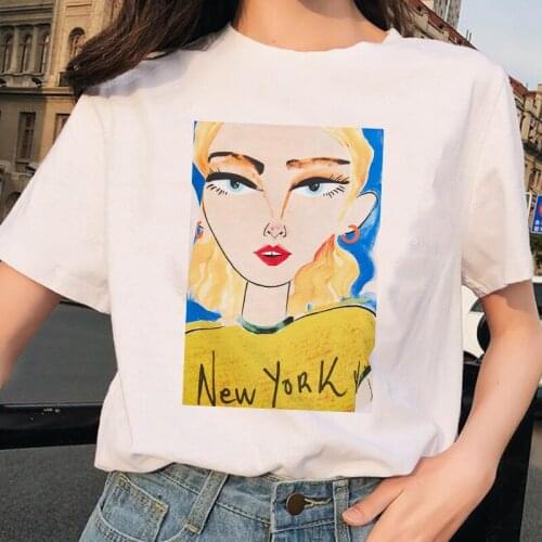 2021 Harajuku Funny Print T Shirt Tops Women Kawaii Short Aesthetic Sleeve Korean Style Tee Shirt Femme Vintage Streetwear Mujer