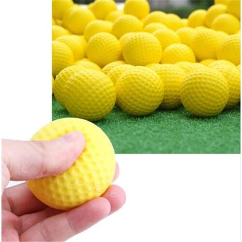 1Pcs Yellow Plastic Soft Golf ball Indoor Outdoor Training Practice Elastic Foam Golf Balls