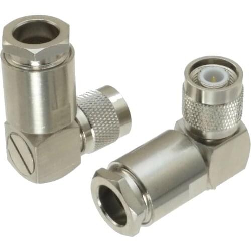 1pce TNC male plug clamp RG8 LMR400 RG213 RG165 Coaxial connector Right angle