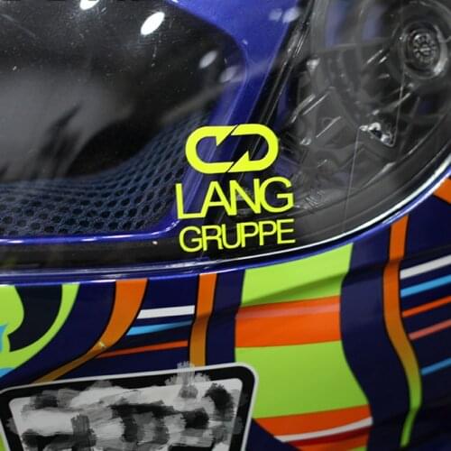 2x Car Styling Stickers Motorcycle GP Racing Helmet Visor Lens Decals for VINALES LANG GRUPPE 3x3cm