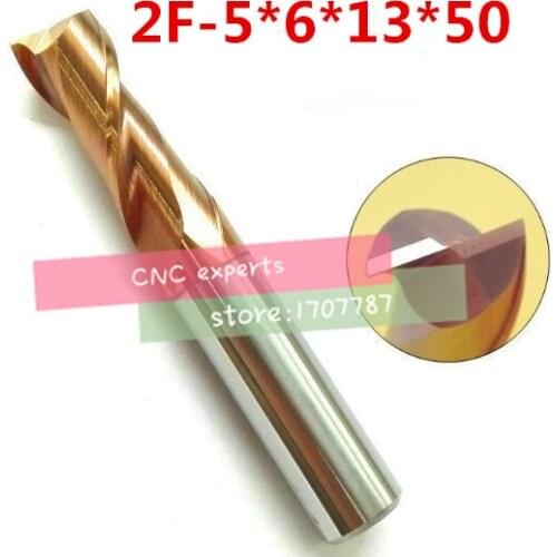 2F-5*6*13*50 HRC60,carbide Square Flatted End Mills coating:nano 2 flute diameter 5.0 mm, The Lather,boring Bar,cnc,machine