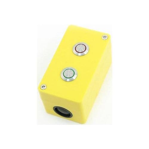 3A 250VAC SPDT Momentary Red Green Light 12V Metallic 2 Button Control Station