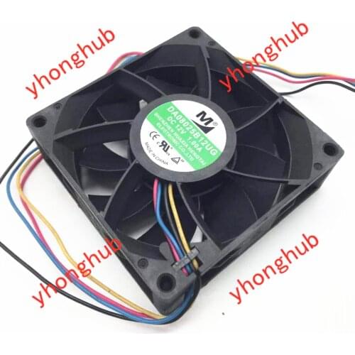 M / Huaxia Hengtai DA08025B12UG DC 12V 1.00A 80x80x25mm 4-Wire Server Cooling Fan