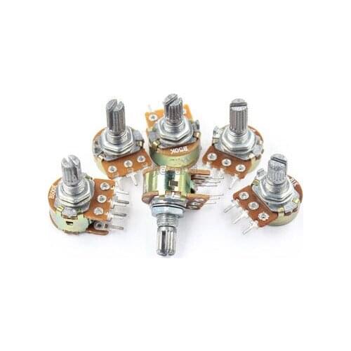 5PCS Adjustable potentiometer WH148 1K 2K 5K 10K 20K 50K 100K 250K 500K 1M OHM Linear Taper Rotary Potentiometer Resistor