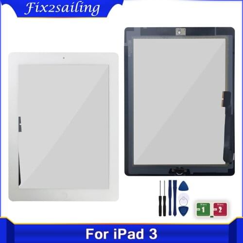 9.7'' For iPad 3 Touch Screen Glass Digitizer For iPad3 A1416 A1403 A1430 Tablet Touch Panel With/Without Key Button