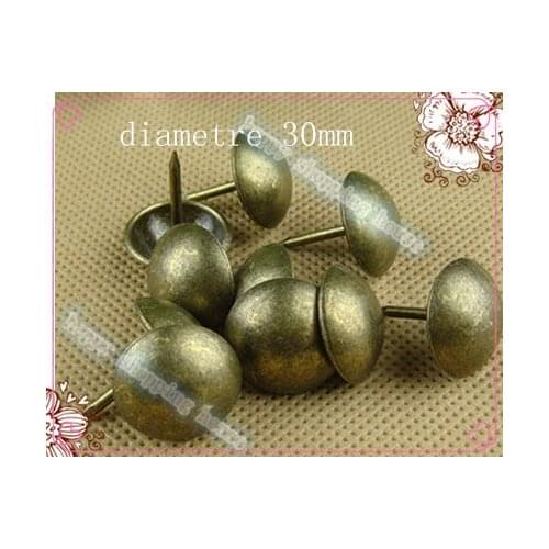A01 30MM iron Nail color Upholstery Nail Jewelry Box Wall Door Sofa Furniture Decorative Tack Stud Pushpin