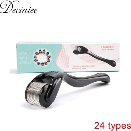 Derma Roller Cosmetic Needling Instrument for Face,540 Titanium Micro Needle 0.25mm Microdermabrasion Roller Includes Free Case