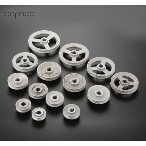 Dophee 1pcs Sewing Machine Aluminum Pulley Wheel 45-120mm Solid Hollow Timming Transfer Wheel Sewing Machine Spare Parts