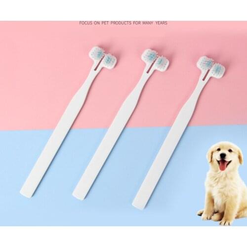 Double Sided Dog Pet Toothbrush Bad Breath Tartar Teeth Care for Cat Dog Tooth Cleaning Brush Soft Pet Finger Toothbrush