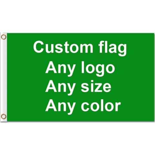 Good Service 3x5ft Custom flag 90*150cm Customer-made flag With White Sleeve Metal Grommets