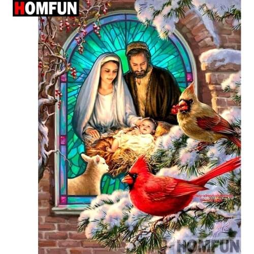 HOMFUN Full Square/Round Drill 5D DIY Diamond Painting "Religious figure" Embroidery Cross Stitch 5D Home Decor A08472