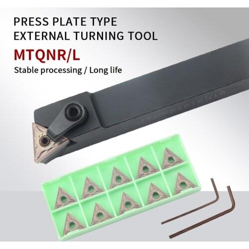 MTQNR/L MTQNR1616/2020/2525 CNC Metal Lathe Turning Tools Holder External Turning Tools Boring Bar For TNMG16 Inserts