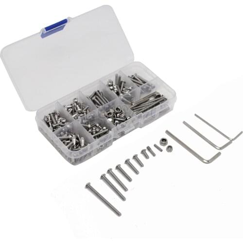 Multi-size Screw box Stainless Steel Screw Kit Set for 1/10 Traxxas Slash 2WD RTR / Pro RC Car Repair Accessories