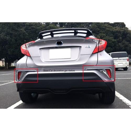 ABS Chrome Rear Fog Light Lamp Cover Trim for Toyota C-HR CHR 2016-2017 Car Accessories Styling