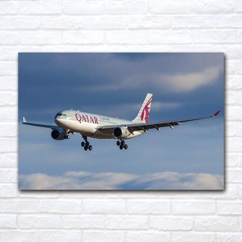 Wall Art 1 Piece Canvas Cloth Fabric Painting Airbus A330 Aircraft Airplane Poster Prints Picture Room Decor