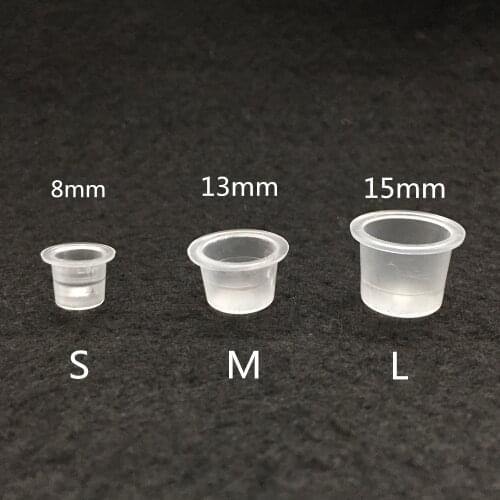 New Arrive Top 1000PCS Small Medium Large Size Tattoo Ink Pigment Cups Caps Supply