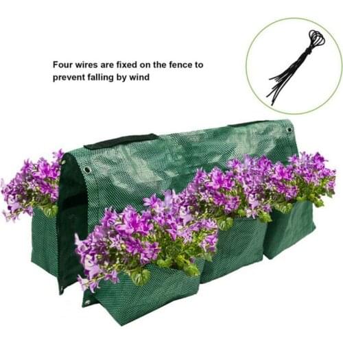 Hanging Wall Planting Bag Vertical Plant Pots Balcony Railings Garden Fence Apartments Yard Indoor Home Decoration