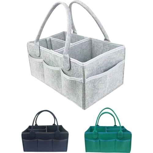 New Felt Cloth Storage Bag Foldable Baby Large Size Diaper Caddy Changing Table Organiser Toy Storage Basket Car Fabulous
