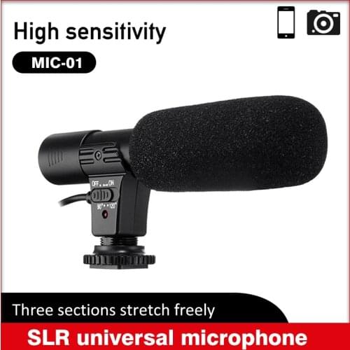 MIC-01 3.5mm recording Condenser Microphone mobile phone microphone Jack microfone for Computer PC Karaoke iphone Android mic