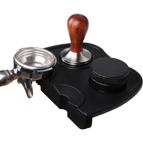 Coffee Mat Tamping Hoder Corner Filter Mat Silicone Anti Skid Pad Espresso Tamper Pressed Rubber Barista Drop Shipping Available