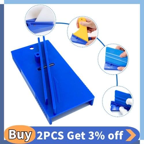 Hard Card Scraper Car Squeegee Sharpener Repair Tool Window Tint Tool Sharpening Smoothing Edges Car Wrap Tool Skiving Knife