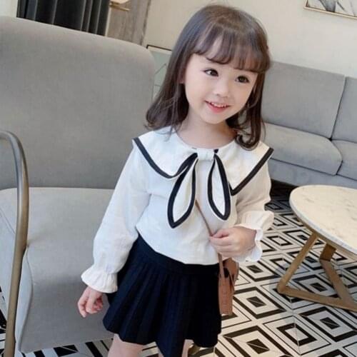 2020 Baby Girl boy Fashion Cotton bow shirt blouse Clothes Children kids Good quality comfortable clothes Clothing