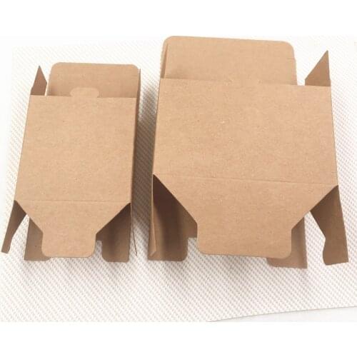 24Pcs/Lot 2 Sizes Brown Kraft Paper Card Packing Box Blank Vintage DIY For Goods Jewelry Souvenirs Wedding Storage Container Box