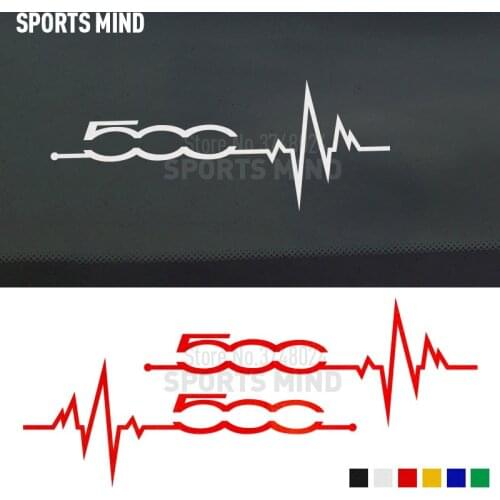 3 Pairs Sports Mind For FIAT 500 ABARTH Accessories Car Styling Automobiles Vinyl Body Window Trunk Tail Car Sticker Decal