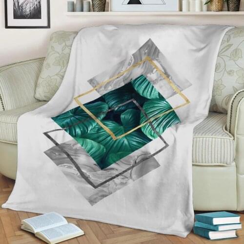 Abstract Geometric Art 506 3D Printed Velvet Plush Throw Fleece Blanket Bedspread Sherpa Blanket Home Decora