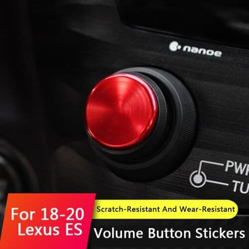 QHCP Aluminum Alloy Car Center Console Audio Volume Control Knob Cover Switch Button Cover Trim Sticker For Lexus ES200 260 300H