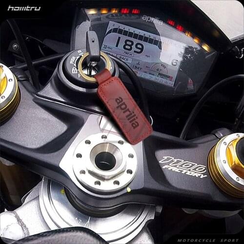 Motorcycle Keychain Cowhide Key Ring Case for Aprilia RSV4 RS125 RS250 Cowhide Key Chain