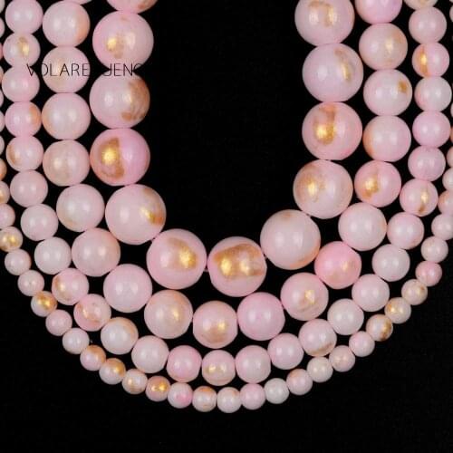 4/6/8/10mm Natural Light Pink Jades Stone Beads For Jewelry Making DIY Round Loose Spacer Beads Bracelet Charms Accessories 15