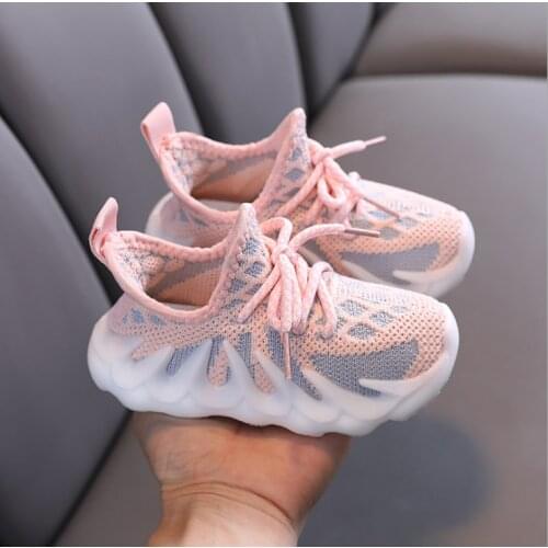 Childrens Casual 2021 Spring and Autumn New Boys Girls Korean Mesh Knitted Breathable Kids Shoes