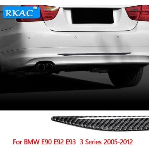 For BMW E90 E92 E93 Carbon Fiber Refit Car Rear Bumper Decoration Strip Trunk Decor Sticker 3 Series 2005-2012
