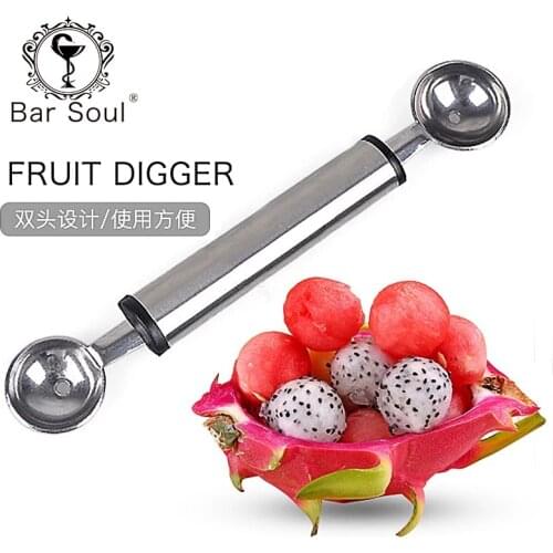 Bar Soul Fruit Digger High Quality 304 Stainless Steel Food Grade Watermelon Pitaya Digging Kitchenware Bar Tools