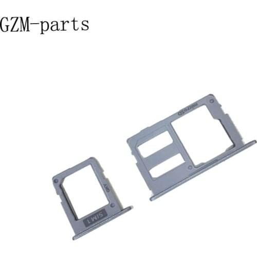 GZM-parts 100pcs/lot SIM & SD Card Holder Tray For Samsung Galaxy J3 J5 J7 2017 J330 J530 J730 Single Dual Card Holder Slot