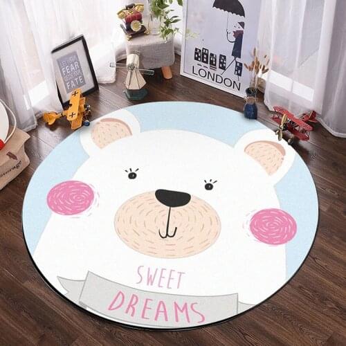 Cartoon Cute Kid Carpet Animal Bear Dolphin Printed Child Playing Blanket Modern Brief Carpets for Palor Bedroom Living Room Rug