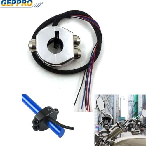Motorcycle 22mm Aluminum CNC ON/OFF Start Kill 3 Button Switch Moto Switches Handlebar Mount LED Headlight Fog Light Horn Brake