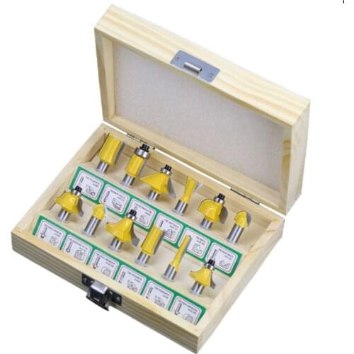 TALI 12 Pieces 8mm Router Bit Set Woodworking Tools Kit with for Home Improvement and DIY