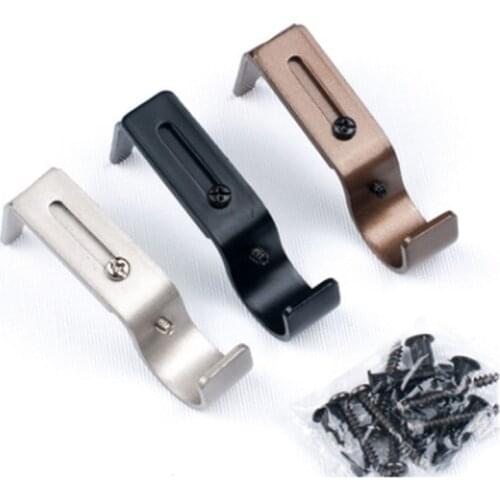 2021 New 3 Pcs/Set Curtain Rod Brackets Adjustable w/ Screws for 1 Inch Diameter Rod