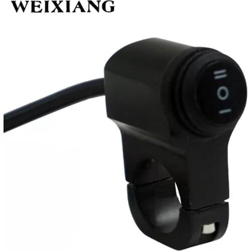 12V Motorcycle Handlebar Switches 7/8" ON-OFF-ON Headlight Fog Brake Light Switch For Sport Dirt Electric Bike Interrupteur Moto