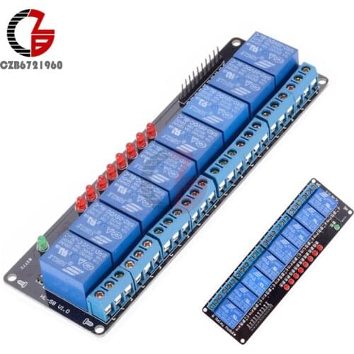 DC 5V 8 Channel 8-CH Relay Module Board With Optocoupler LED Microcontrollers for Arduino AVR PIC ARM PLC