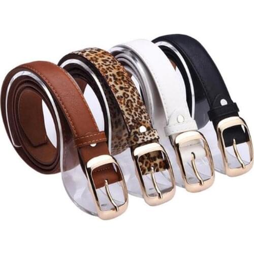 Fashion Luxury Belt Women Faux Leather Men Waist Belt Solid Color Leopard Print Belts Clothes Accessories ремень