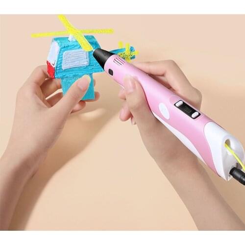 CreativeI Magination 3D Printing Pen 4D Printing Pen PLA Filament LED Screen Graffiti 3D Pen Birthday Gift Childrens Toys