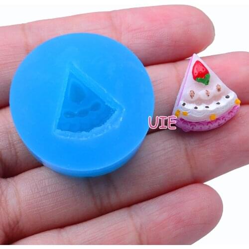 GYL313U 17.9mm x 15.9mm Cream Cake Cut Silicone Mold Fondant Cake Decoration Candy Resin Clay Earrings Necklace Craft Soap